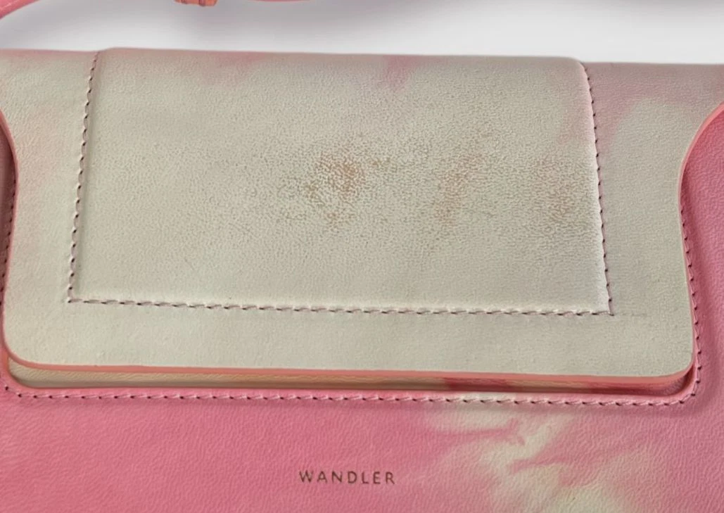 Borsa a tracolla donna Wandler rosa Penelope pelle mini patta logo $750