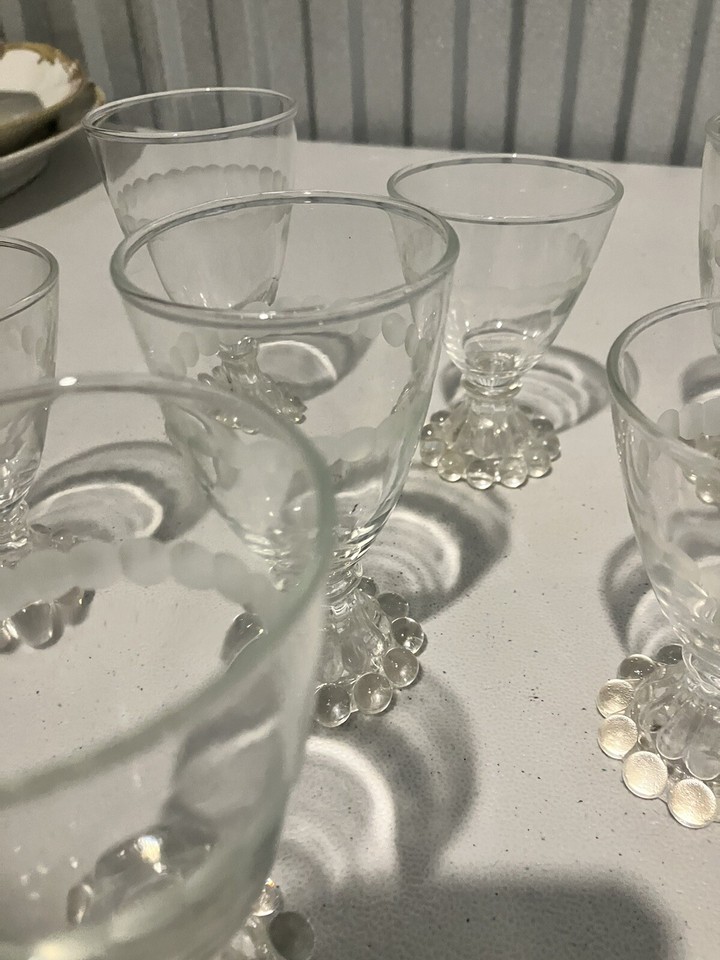 (7) Vintage Candlewick Boopie 4" Cordial Wine Juice Glasses eBay