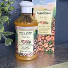 Woods of Windsor Vintage Wild Rose Moisturising Bath Shower Cream 250 ml 8.5 oz 
