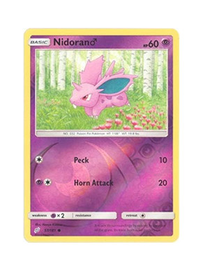 Nidoran M - 57/181 - Team Up - Reverse Holo - NM/M