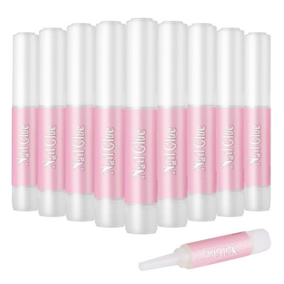 10Pcs Nagelkleber Extra Stark (2G) Für Kunstnägel Tips, Press on Nails, Eingeris