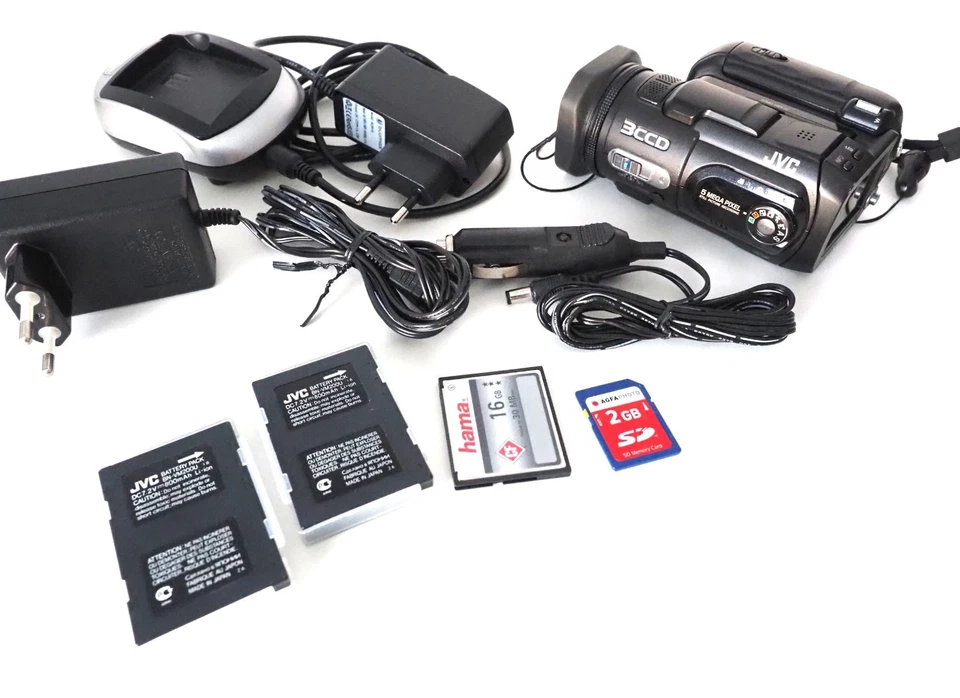 JVC GZ-MC500E Camcorder 3 CCD Top Zustand, voll funktionsfähig - Bild 2 von 4