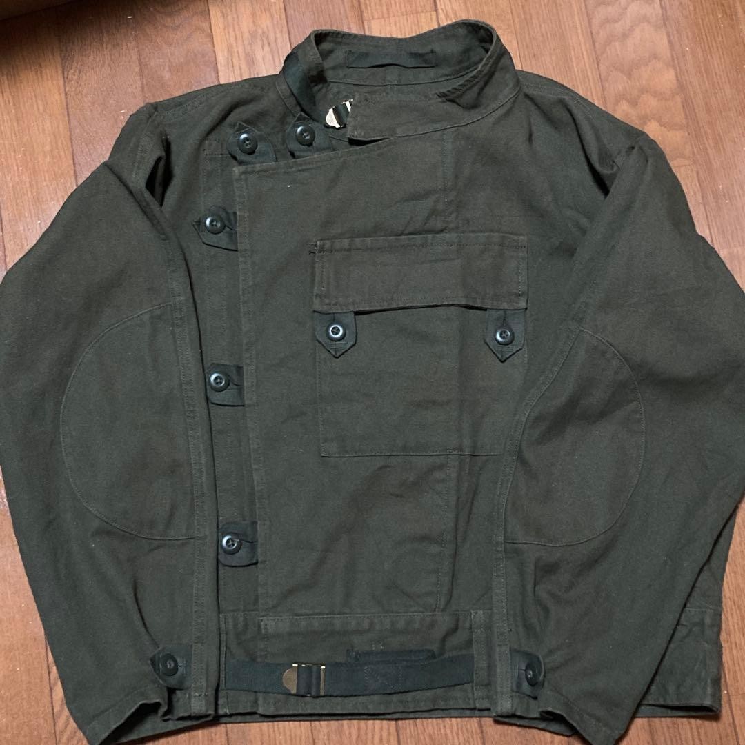 Swedish Military 1960s Repro Motorcycle Jacket Olive Green XL Vintage Style