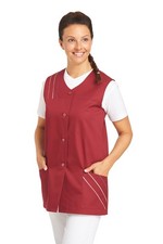 Leiber Kasack ohne Arm Kittel Hosenkasack 04/553 weiß caribic blau bordeaux