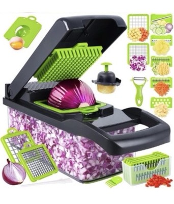 Gemüseschneider Mandoline für Gemüse, Multifunktionaler Gemüseschneider, 16 in 1