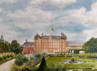 Aquarellbild Original 31x23 cm, Landschaft,