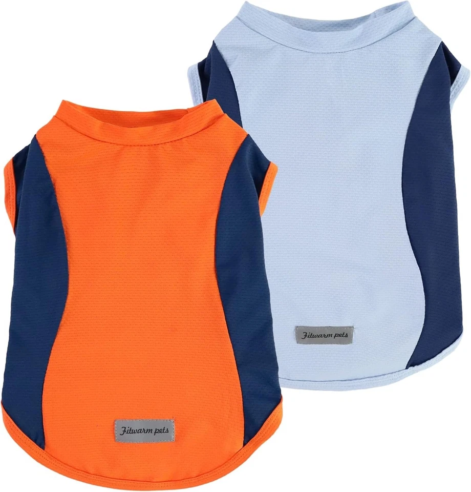 Paquete de 2 camisas de protección solar para perros gatos FPS 50 ligeras de secado rápido traje de verano Foto 3 de 4