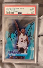 1996 Collector's Edge Rookie Rage Ray Allen Ice Sculpture #2 Rookie RC PSA9 POP3