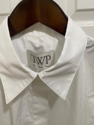 TWP designer high-end new white blouse.  Size M/L.  Model: Next Morning shirt
