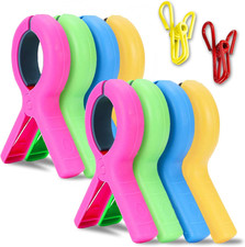 Beach Towel Clips for Beach Chairs, 8 Pack Beach Chair Clips for Towels, Strong
