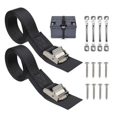 Battery Tie Down Strap Kits, 1 x48 Battery Box Hold Down Straps with Stainle...