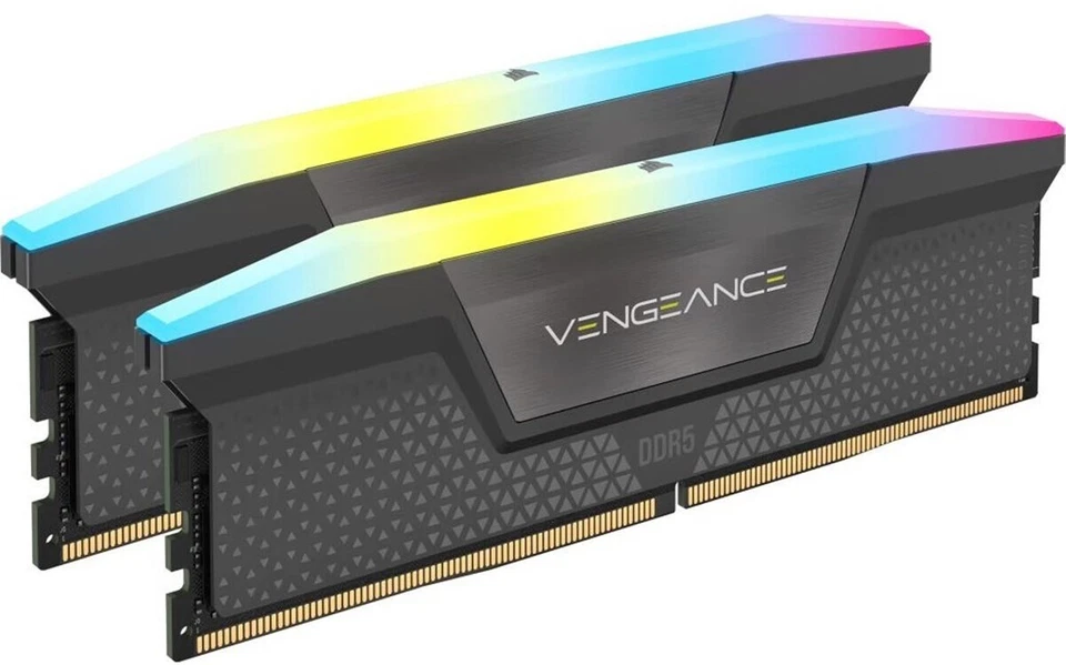 Corsair Vengeance RGB 64GB Kit DDR5-6000 CL30 Dual-Kit Arbeitsspeicher, grau NEU - Bild 2 von 3
