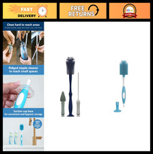Silicone Cleaning Brush Set for Baby Bottles - 3-Pack with Spout Straw Brushes