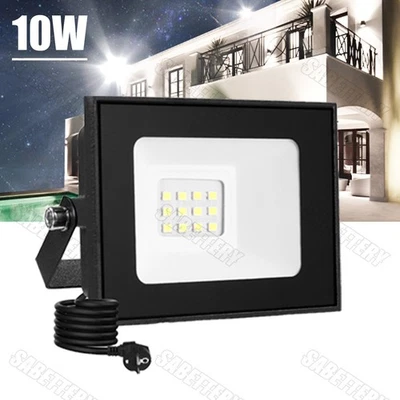 WOWSPEED Inundador LED 20W con enchufe foco exterior foco de construcción blanco frío IP66