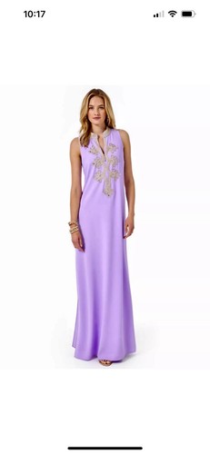 Lilly Pulitzer Jane Maxikleid lila Iris 328 $ Größe 10