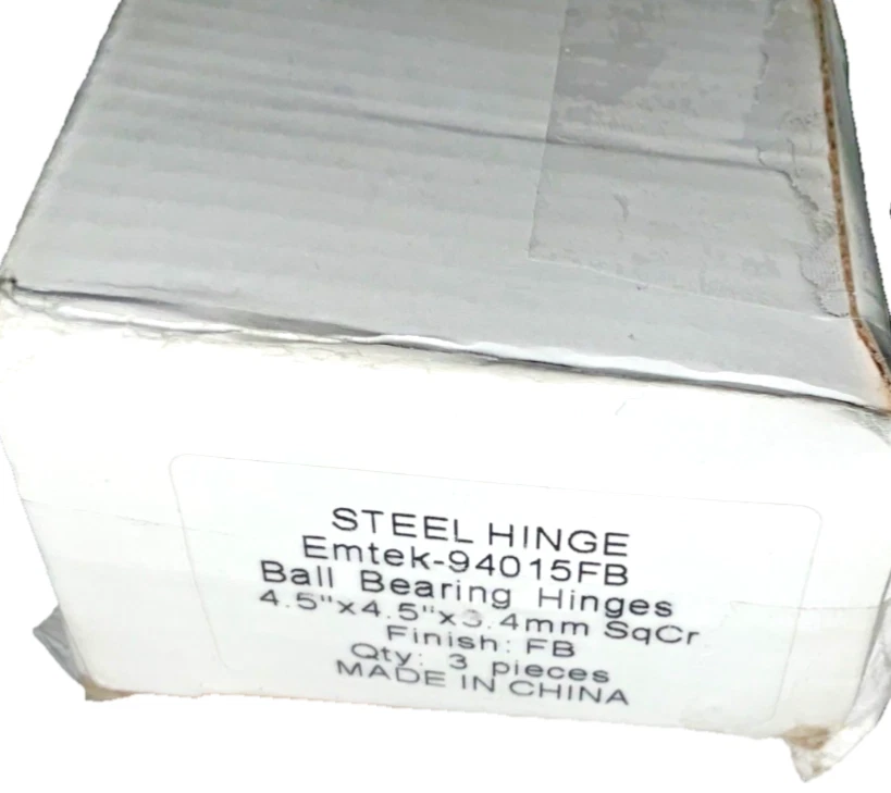 Шарикоподшипники плоские черные EMTEK 94015 FB 4,5 дюйма x 4,5 дюйма x 3,4 мм SqCr 3 шт. новые из старых запасов - Изображение 2 из 4