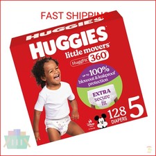 Huggies Size 5 Baby Diapers, Little Movers HuggFit 360  Baby Diapers with 360  W