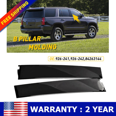 B-Pillar Trim Molding Door Applique For 15-18 Cadillac Escalade Front Left Right