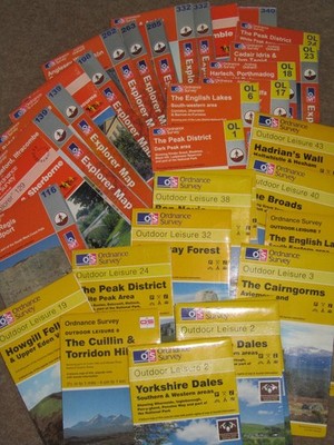 OS Ordnance Survey  Outdoor Leisure / Explorer maps - very good condition