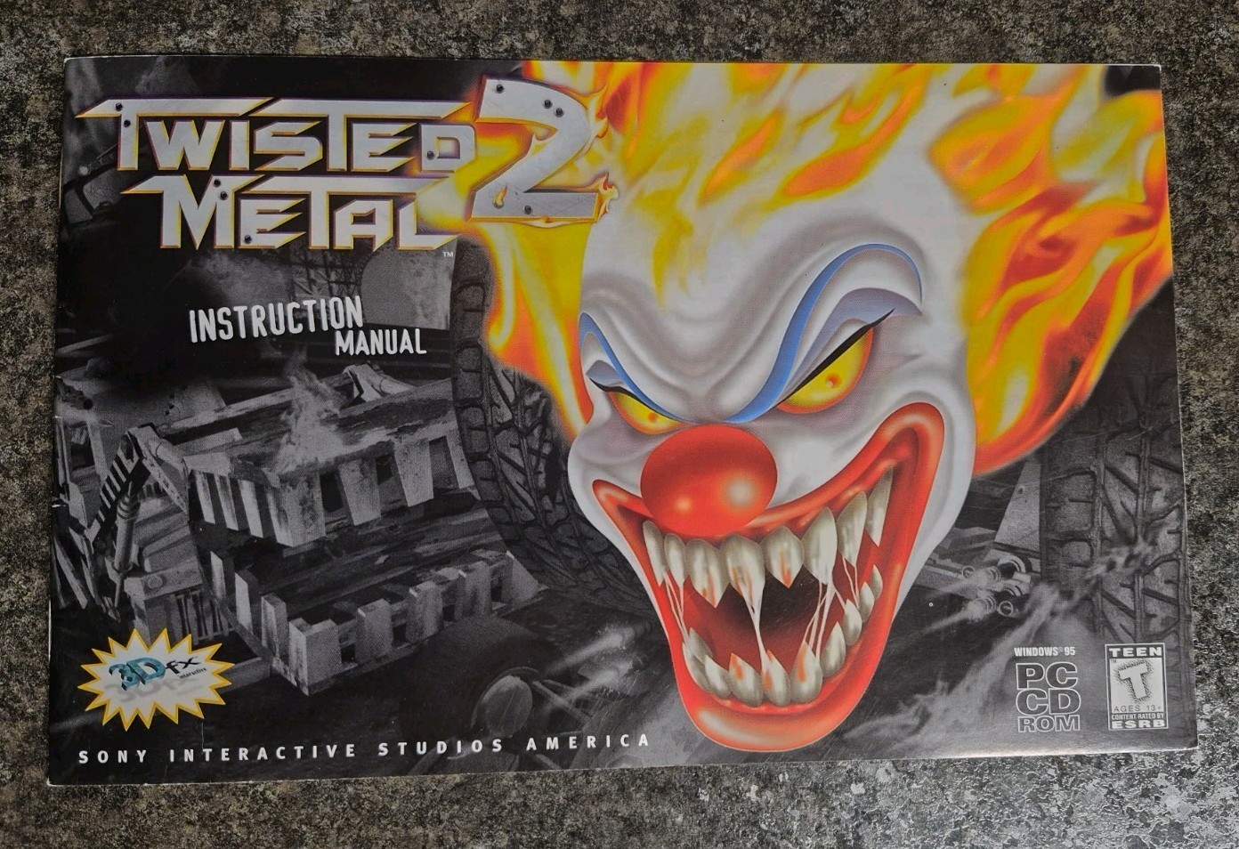 1997 Twisted Metal 2 Instruction Manual RARE PC VERSION In Excellent Condition 