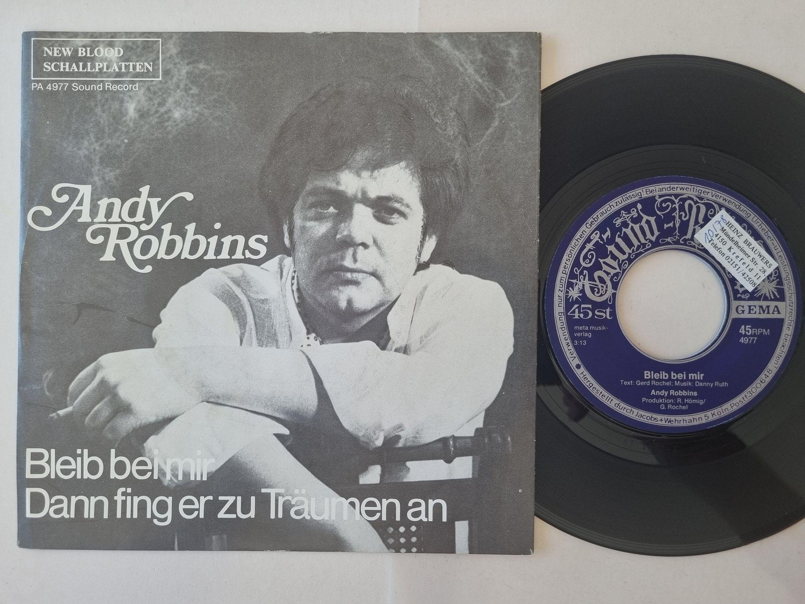 Andy Robbins - Bleib Bei Mir 7'' Vinyl Germany
