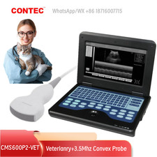 USA Veterinary Laptop Machine Animal VET Ultrasound Scanner 3.5Mhz Convex Probe