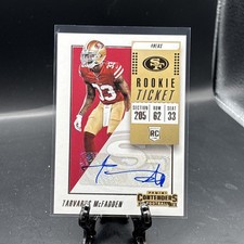 2018 Panini Contenders Tarvarus McFadden Rookie Ticket Auto Autograph