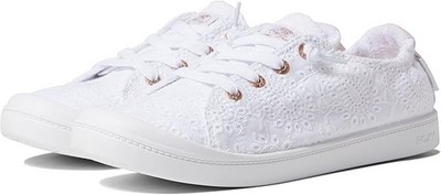 New in Box Roxy Bayshore Plus Shoe Sneakers - Open White Lace Eyelet - 6.5
