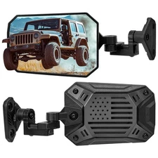 JOYTUTUS Mirrors Doors Off/On with Spot Light Mount Wrangler TJ/JK/JKU 1997-2018