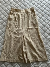 Vintage NWOT 1970s Naturelle George Georgiou Silk Cream Skirt XL