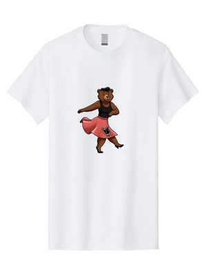 Dancing-Bear-1 Mens Graphic Tee, 100% Cotton, Casual Summer Wear