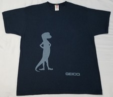 Vintage Geico Insurance Gecko Lizard shirt size XL company commercial