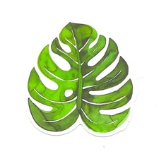 Vinyl Sticker Die Cut Monstera Leaf Decal Tropical Houseplant Journal Scrapbook