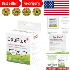 100 Count Anti-Fog Cleaning Wipes - Pre-Moistened, Quick-Dry  Safe for Glasses