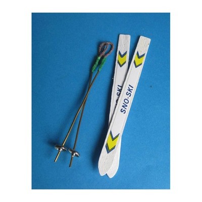 Creal 73008 Ski mit Stöcken 1:12 für Puppenhaus NEU!#