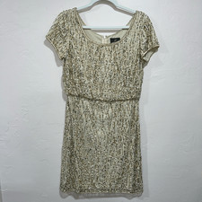 Gold / Champagne Beaded Cocktail Dress