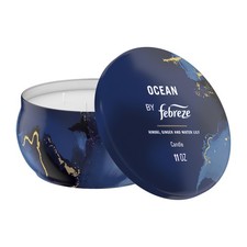 Febreze Scented Candle, Ocean Scent, 11 oz 4 Wick Single Dark blue