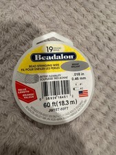 NEW BEADALON BEAD STRINGING WIRE .18 .46 MM 19 STRAND 60 FT JW15T BRIGHT MADE US