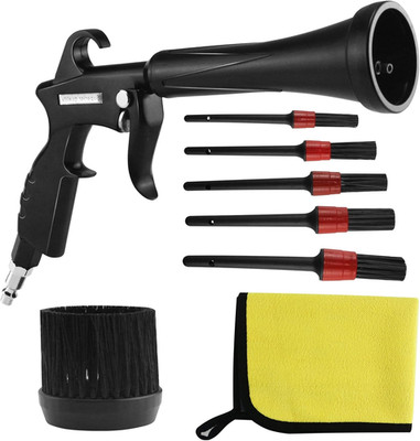 Tornado Air Cleaning Gun with Rubber Guard and Brass Adjustable Air Flow Nozzle