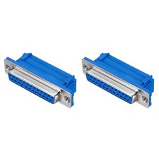 2 Pcs D-sub Connector DB25 25-pin 2-Row Female Serial Port Terminal Breakout