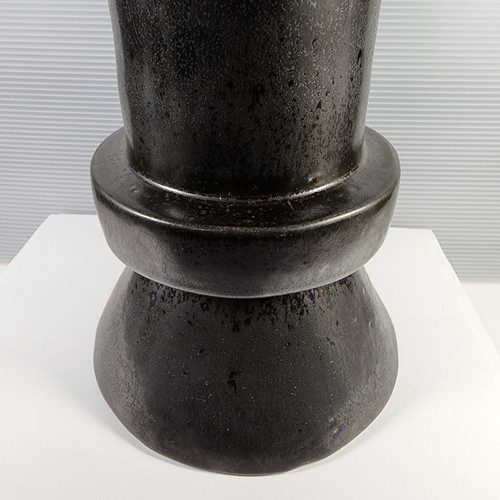 Crate & Barrel Leanne Ford Black Brutalist Vase 13" Tall - Picture 15 of 21