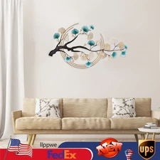 3D Ginkgo Tree Leaf Metal Wall Art, Modern Luxury Metal Wall Nature Art Decor US