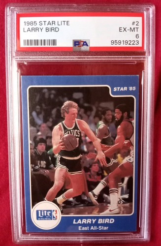 1985 Star Miller Lite LARRY BIRD #2 PSA 6 RARE LOW POP