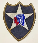 WW2 US Army Military 2nd Infantry Division Shoulder Patch SSI OD Border Twill