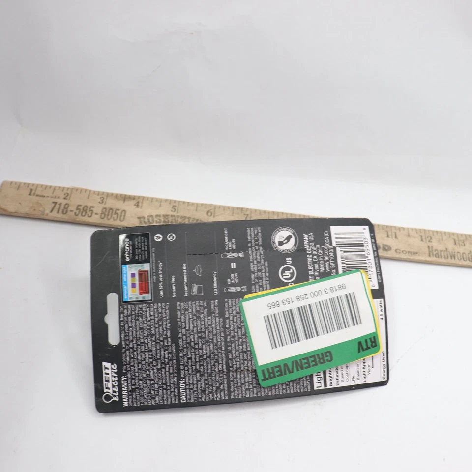 Feit Dimmable Filament Light Bulb Daylight Glass Clear 5000K 40W Equivalent - Image 4 of 4