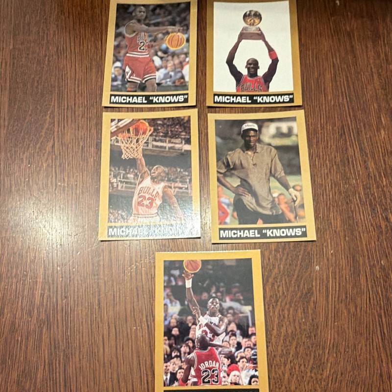 Maxell Michael Jordan Chicago Bulls NBA Michael "Knows" 1990s 5-Card Lot
