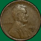 1933-D Lincoln Wheat Cent Fine F Coin #34960