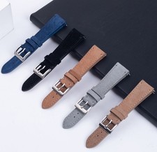 Premium Soft Suede Leather Watch Strap Suede Leather Wristband Mens 20mm 22mm