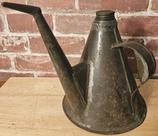 ANTIQUE WHALE OIL RAILROAD LAMP FILLER OIL CA...