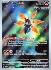 Iron Moth Holo Illustration Rare SV04: Paradox Rift 187/182 NM on eBay